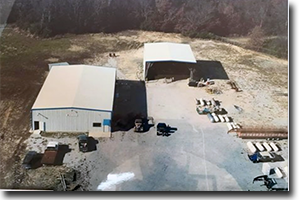 Aerial view of Olson Custom Blasting-building