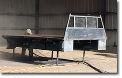 Steel flatbed needing sandblasted and a new coating